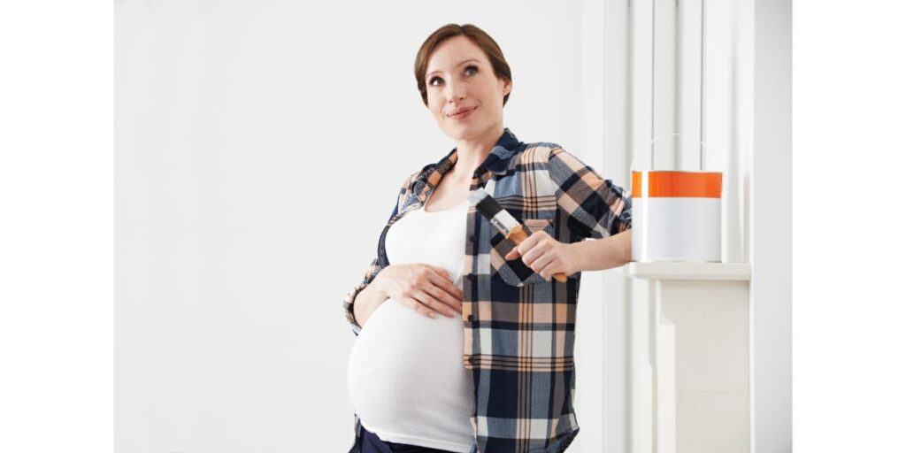 pregnant woman wearing braces 